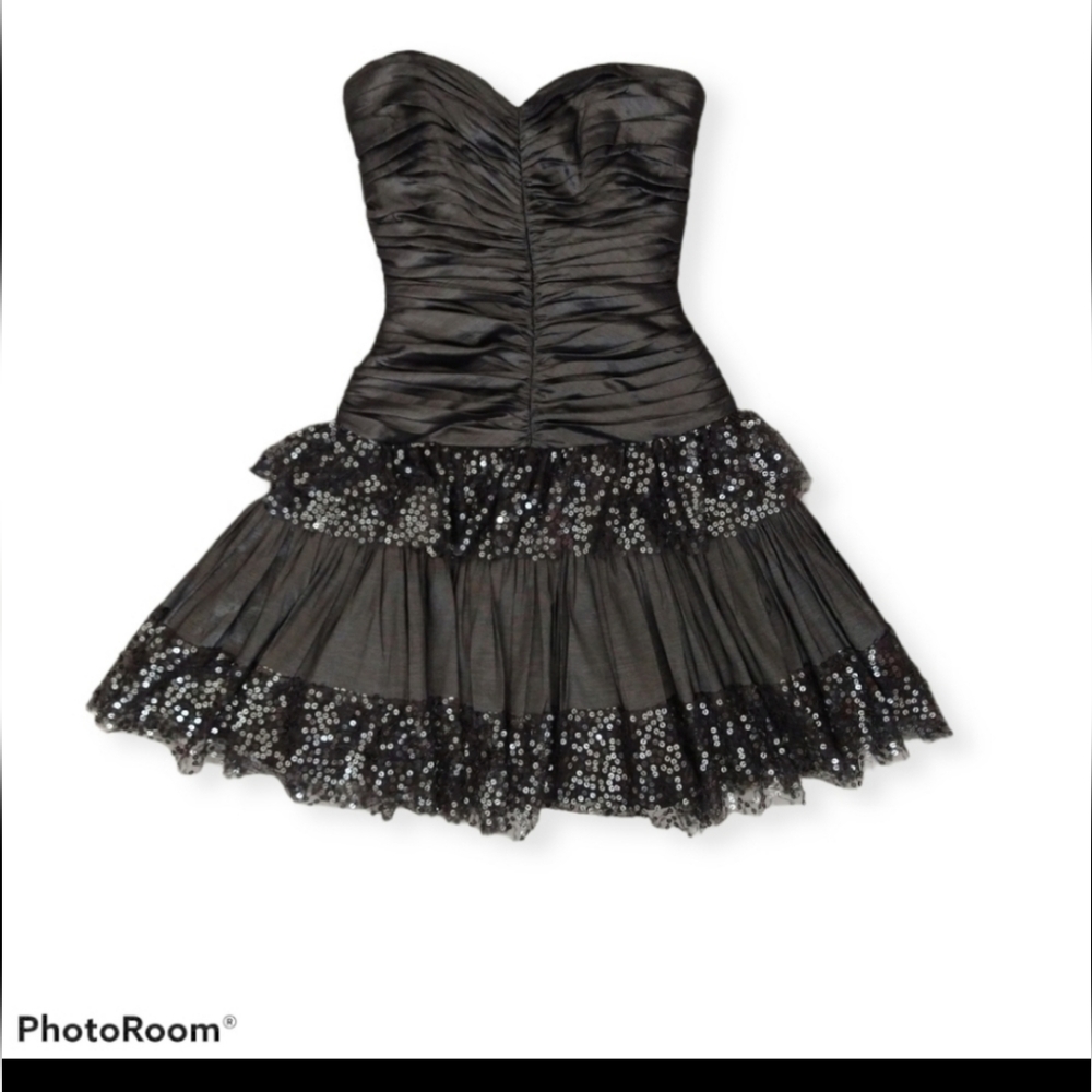 Betsy Johnson two tiered sequin mini dress